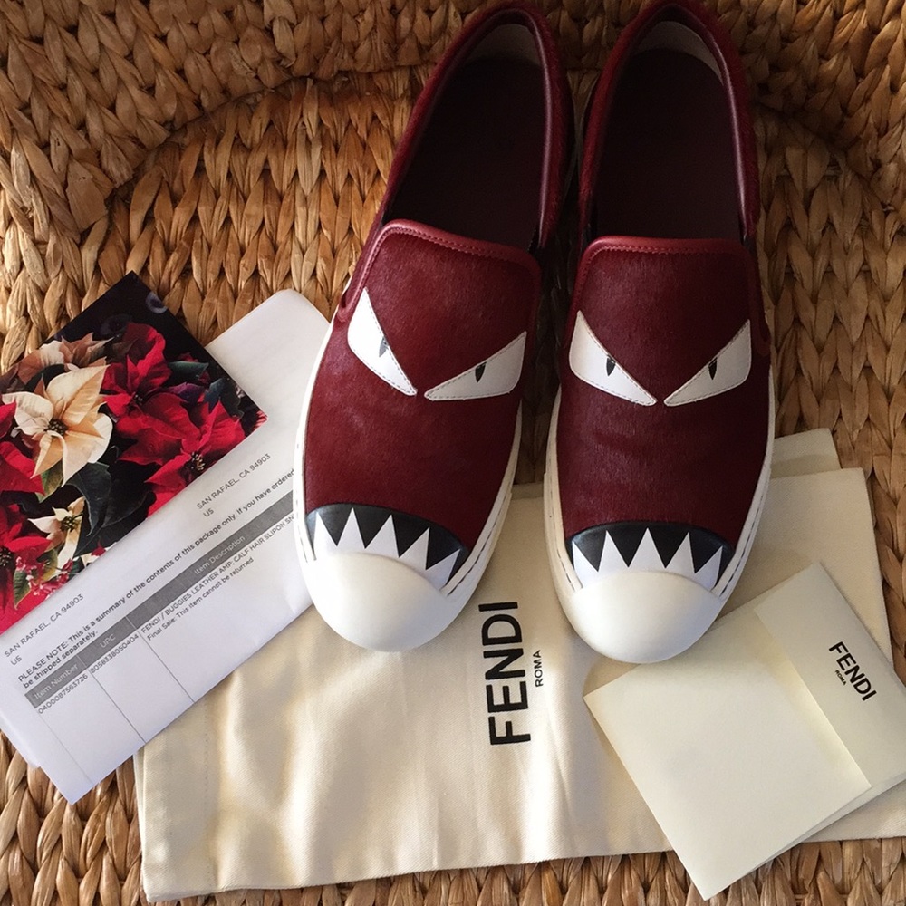 ❤️Sold!❤️ Fendi Monster Calf Hair Sneakers - Picture 3 of 8